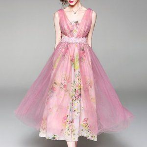 Unique fairy garden sleeveless dress